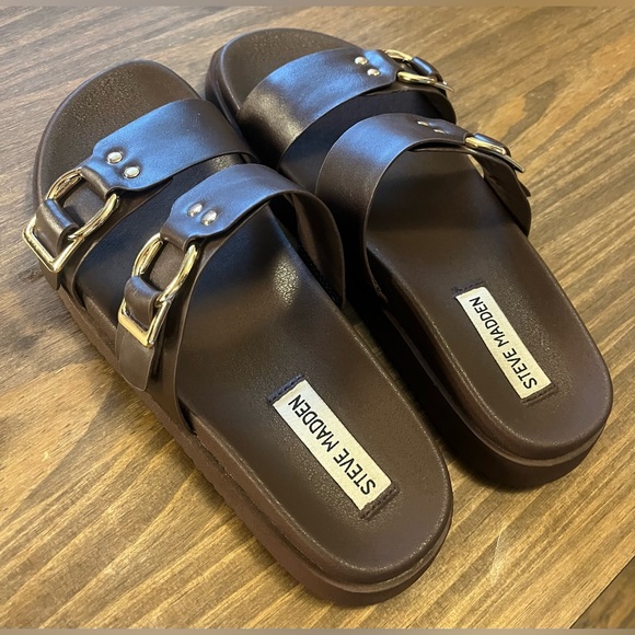 Steve Madden Brown Hanni Slide Sandal / 7.5 - Picture 2 of 10
